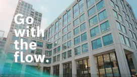 A woman is granted permission to enter a room by using mobile access control