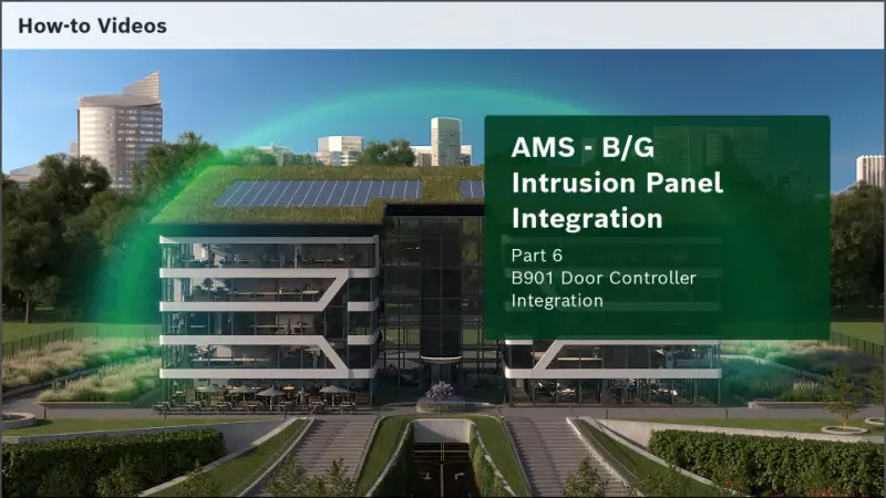 AMS B/G Integration - Part 6 B901 Door Controller Integration